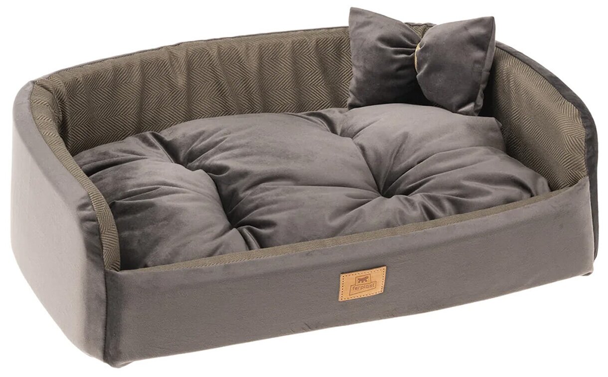 Диван кровать для собак Ferplast Harris 80 коричневый 81 х 55 х 20 см (1 шт)