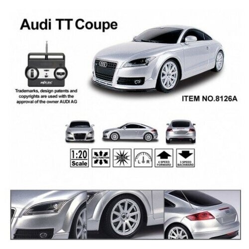 Машина MJX Audi TT 1:20 - 8126A радиоуправляемая машинка audi tt silver масштаб 1 20 mjx 8126a