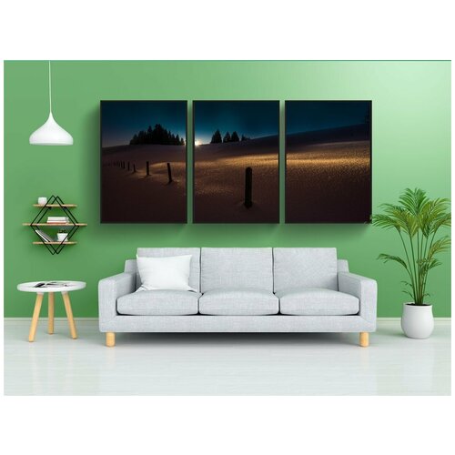 фото Набор модулных постеров для интерьера "зима, свет, тень" 60x90 см. в тубусе, без рамки lotsprints