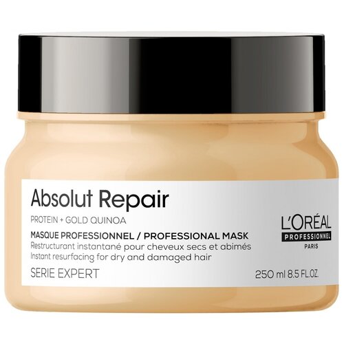Купить Маска для волос восстанавливающая L'Oreal Professional Absolut Repair Gold Quinoa + Protein Mask с кремовой текстурой 250 мл