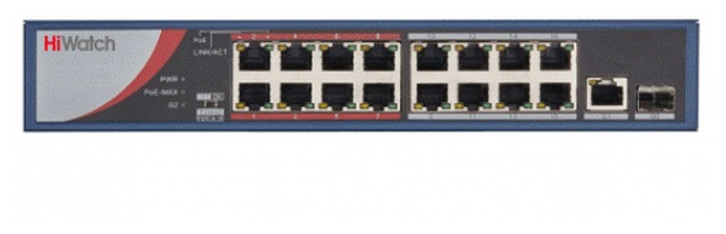 Коммутатор неуправляемый 16-ти портовый PoE (DS-S1816P(B))