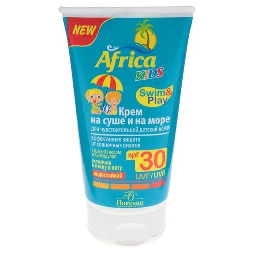 Floresan Крем детский Africa Kids для защиты от солнца на суше и на море, SPF 30, 150 мл