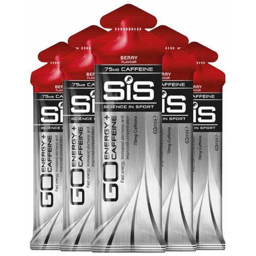 Гель питьевой SCIENCE IN SPORT (SiS) GO Energy 75mg caffeine 5 x 60 мл + кофеин, Ягоды