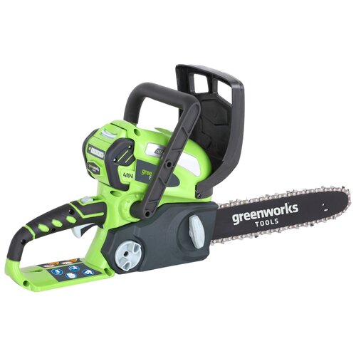 фото Аккумуляторная пила greenworks g40cs30k2 40 в/2 а·ч зеленый/черный