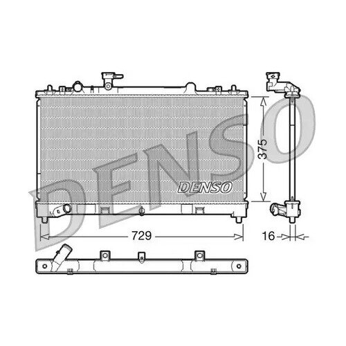 Радиатор охлаждения двигателя DENSO DRM44023 ODFQ660 828 S3M 807893 DENSO DRM44023