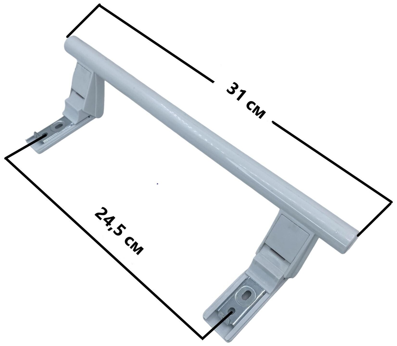 Ручка для холодильника LIEBHERR (либхер) длинна рукоятки 31 см, с накладками, белого цвета 7430670, 9086742 - фотография № 2