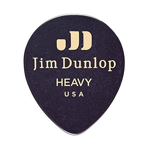 Медиаторы DUNLOP 485P03HV BLACK TEARDROP, черные, упаковка 12 шт.