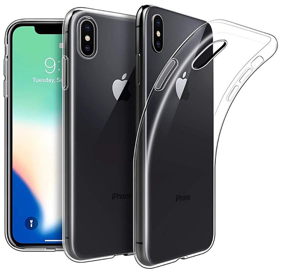 Силиконовый чехол на Apple iPhone Xs / X / Эпл Айфон Икс / Икс Эс прозрачный