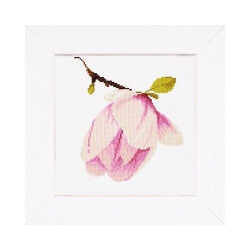 фото Набор для вышивания крестом lanarte "распускающийся цветок", 20*20 см (№007)