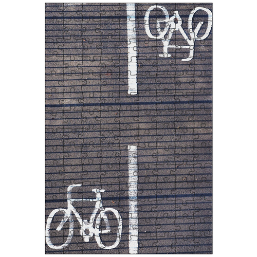 фото Магнитный пазл 27x18см."цикл, велосипед, переулок" на холодильник lotsprints
