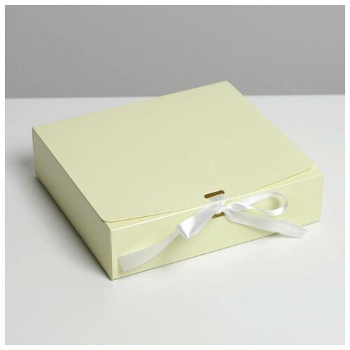 Коробка складная «Желтая», 20 х 18 х 5 см (1 шт.)