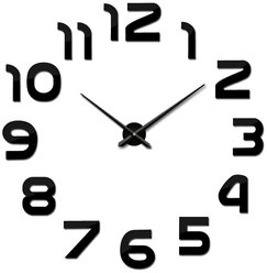 Mirron / Большие настенные часы 3D / 120 см / часы настенные бесшумные / декор дома / часы на