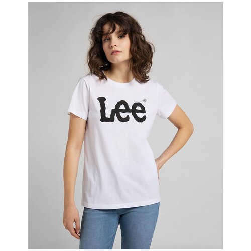 фото Футболка lee logo tee белый m l42uer12