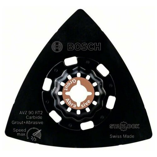 Шлифпластина Bosch Starlock Carbide-RIFF AVZ 90 RT2 90 мм (арт. 2608664351) насадка bosch avz 78 rt2 2608661648