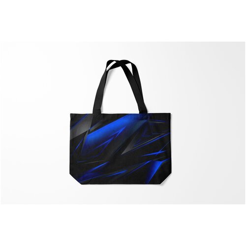 фото Сумка-шоппер / 46х35 см / популярные иллюстрации / модные blue and black burnettie