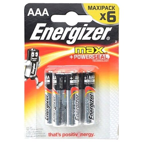 Батарейка AAA щелочная Energizer LR03-6Bl MAX в блистере 6 шт.