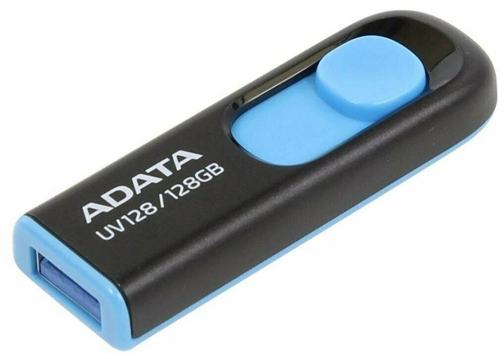 Флеш накопитель 128GB A-DATA UV128, USB 3.0, черный/синий