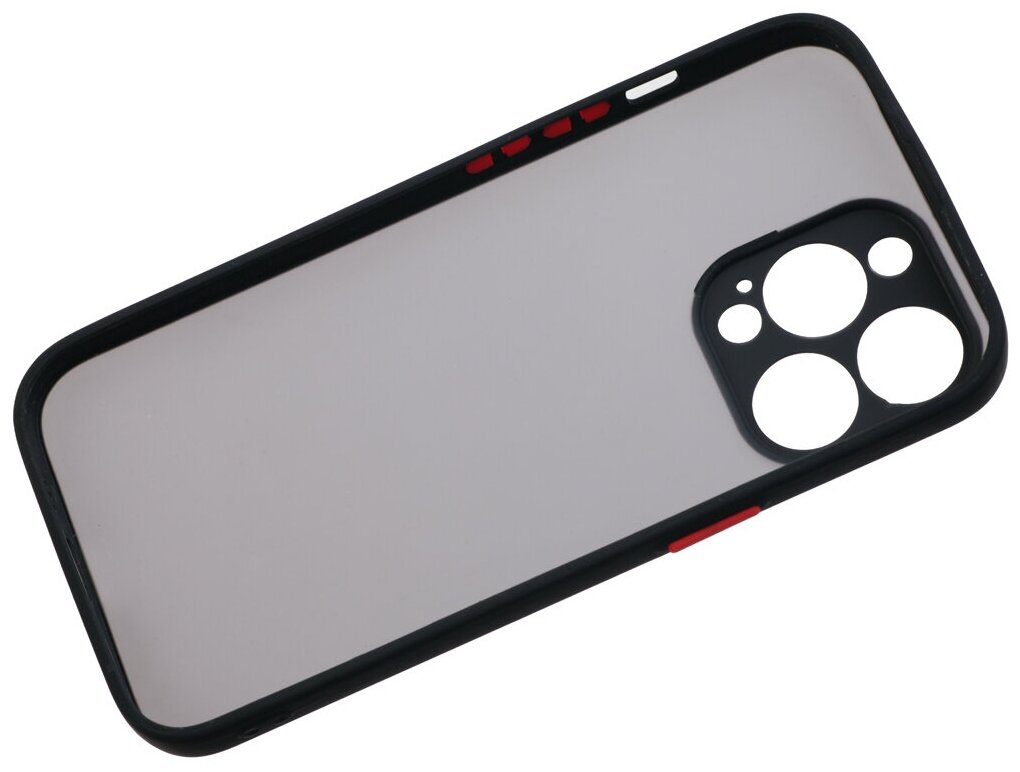 Чехол накладка UNBROKE matt&color case with camera protection для iPhone 13 Pro, черная - фото №2