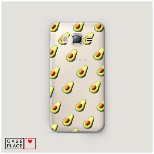 фото Чехол пластиковый samsung galaxy j3 2016 авокадо эмодзи case place