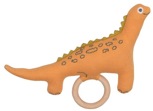 Погремушка TKANO Динозавр Toto (TK20-KIDS-RT0003), оранжевый