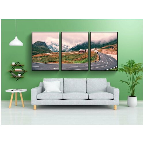 фото Набор модулных постеров для интерьера "дорога, дорожка, цель" 60x90 см. в тубусе, без рамки lotsprints