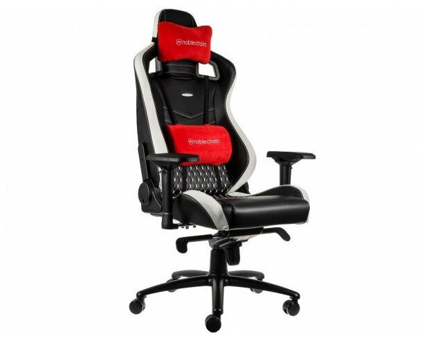 Компьютерное кресло noblechairs EPIC Real Leather Black/White/Red