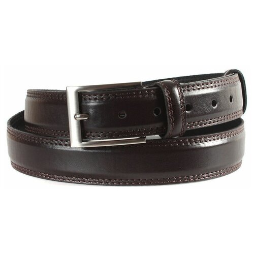 фото Ремень/ремень мужской/натуральная кожа/meyninger/рн-4606-1/коричневый/130/цельнокроеный/с пряжкой/подарочная коробка