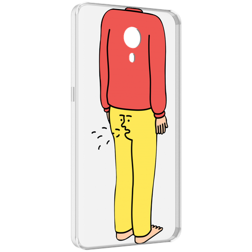 Чехол MyPads смешной-мужчина для Meizu M3 Note задняя-панель-накладка-бампер