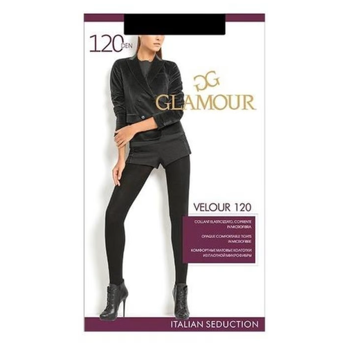 колготки glamour velour 120 den размер 5 черный Колготки Glamour Велюр, 120 den, размер 4, черный