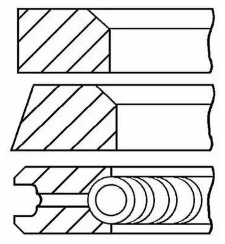 Кольца Двс Поршневые (К-Т На 1 Поршень) Goetze арт. 0840520000