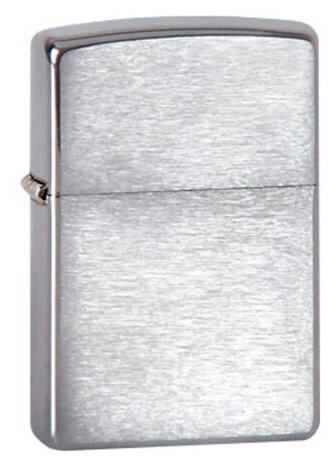 Zippo с покрытием Brushed Chrome латунь/сталь серебристая матовая 36x12x56 мм