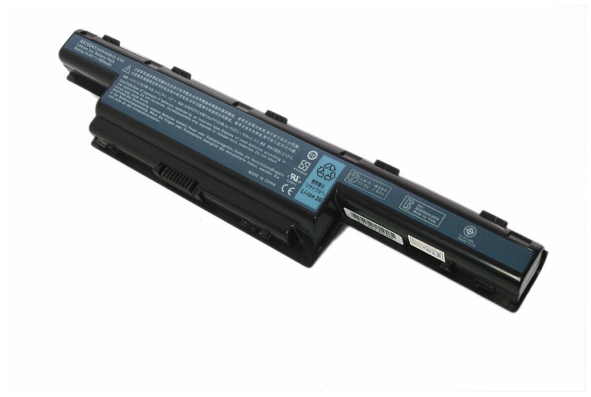 Аккумуляторная батарея для ноутбука Acer Aspire 5741, 5733, 4551, 4741, 4740 7800mAh OEM черная
