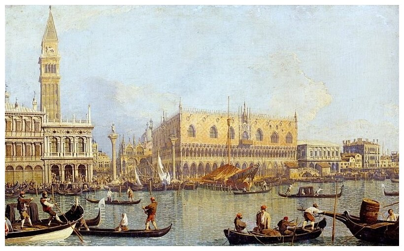 Репродукция на холсте Венеция (Venice) №19 Кук Эдвард Вильям 65см. x 40см.