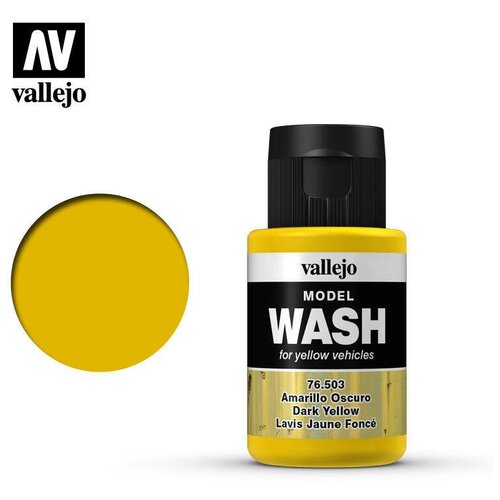 фото Краска vallejo серии model wash - dark yellow 76503, проливка (35 мл) acrylicos vallejo