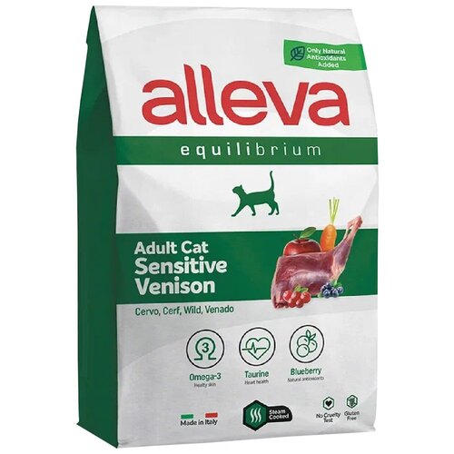 Сухой корм для кошек Аллева Эквилибриум Сенситив с олениной (Equilibrium Sensitive Venison) 10 кг alleva equilibrium sensitive lamb