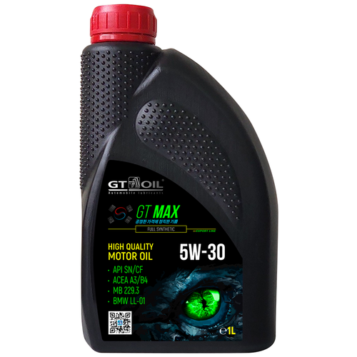 Синтетическое моторное масло GT OIL GT Max 5W-30, API SN/CF, 4 л 8809059408971