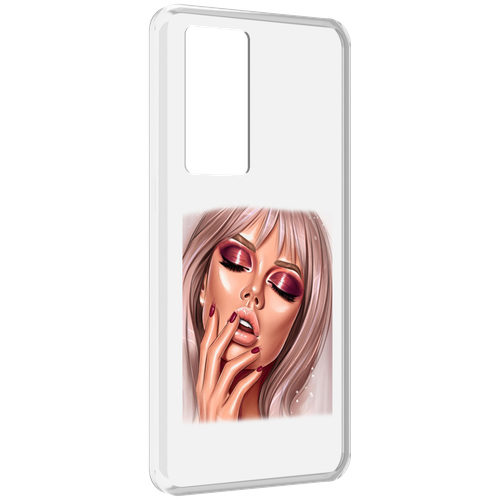 Чехол MyPads красивый-портрет-девушки женский для Realme GT Master Explorer Edition задняя-панель-накладка-бампер