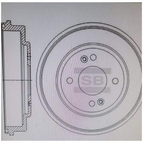 Барабан тормозной. Hyundai Getz 1.1-1.5i 06/01