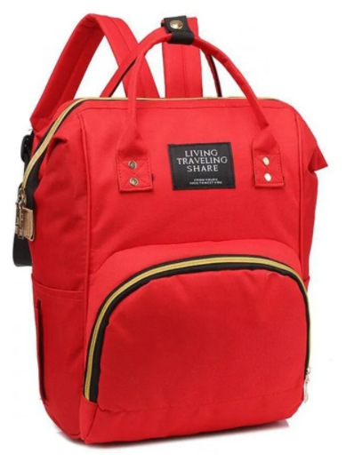 Сумка-рюкзак для мам (красный)