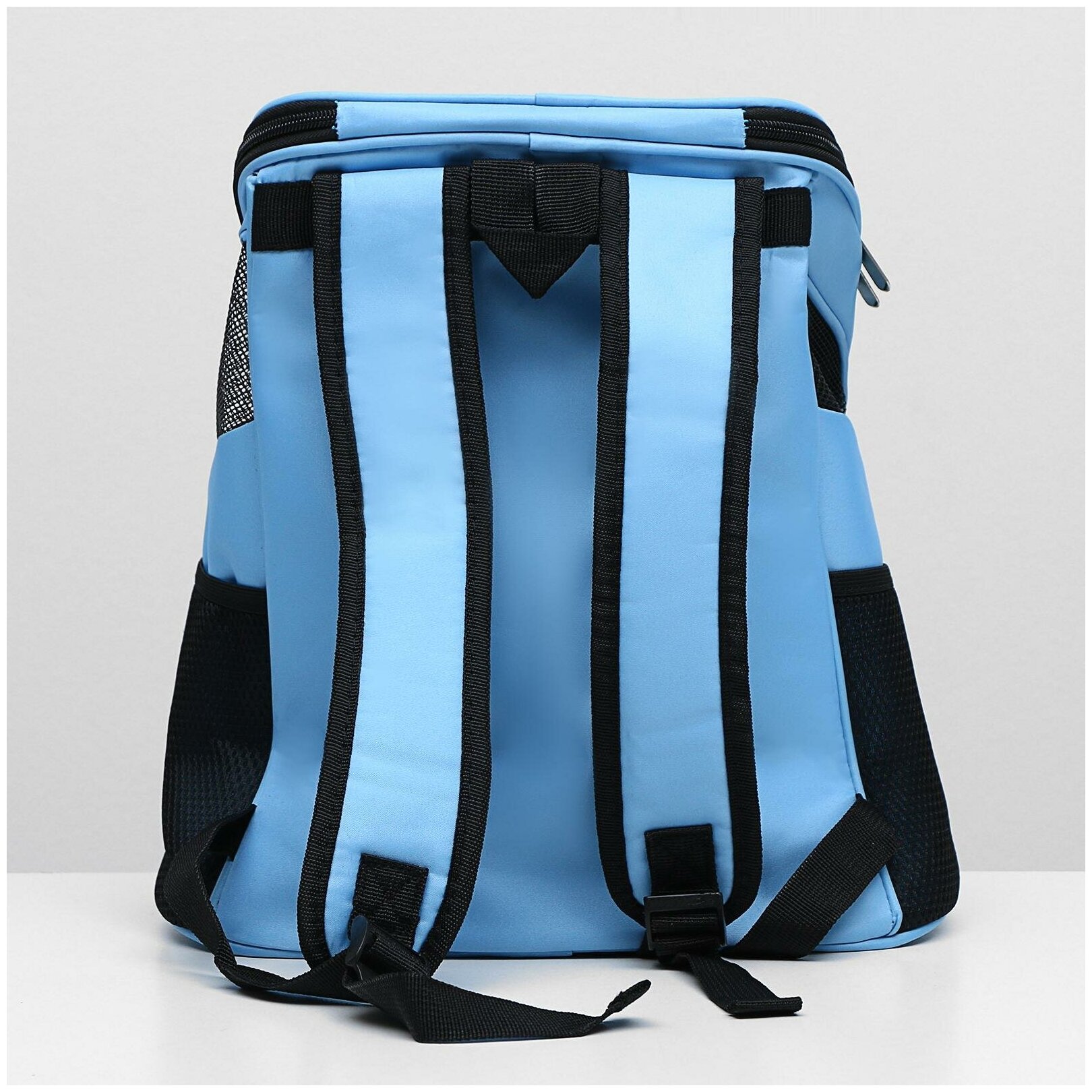 Рюкзак для переноски животных, 31,5 х 25 х 33 см, голубой 5266376 - фотография № 13