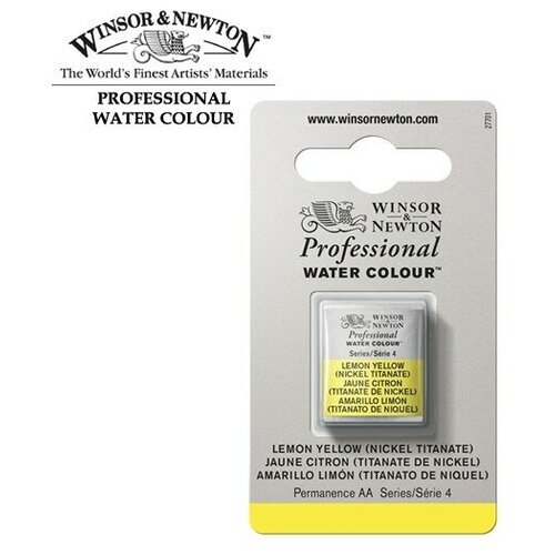 фото Акварель winsor&newton акварель winsor&newton professional мал. кювета, лимоный желтый (титановый) winsor & newton