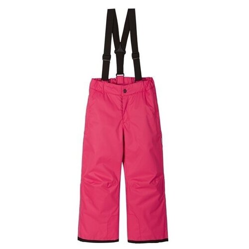 Горнолыжные брюки Reima детские, карманы, подтяжки, светоотражающие элементы, размер 128, розовый