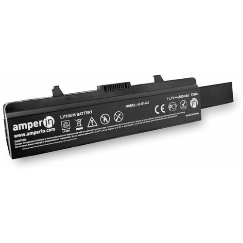 фото Аккумуляторная батарея amperin для ноутбука dell wk379 (6600mah)