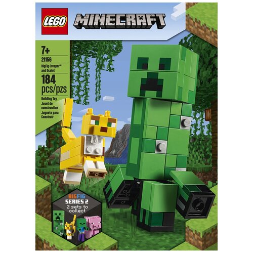 Конструктор LEGO Minecraft 21156 Крипер и Оцелот, 184 дет. конструктор my world крипер и оцелот 11474 minecraft набор 184 детали игрушки майнкрафт