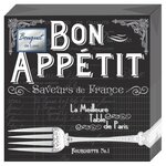 Салфетки бумажные Bouquet “Bon Appetit” 1 упаковка по 25 штук, размер 24х24 сантиметра, 3-х слойные. - изображение