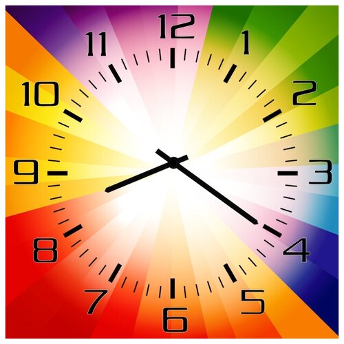 фото Svs настенные часы svs 4001799 абстракция радуга