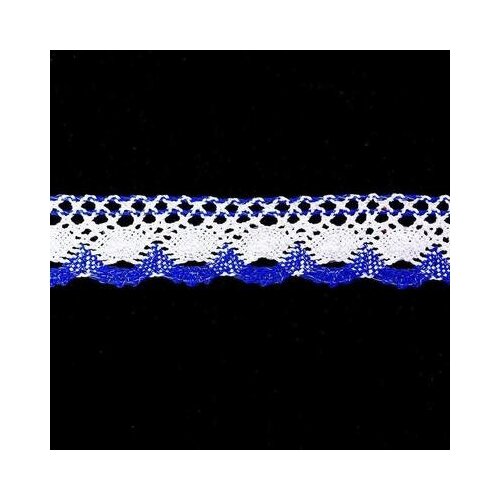 Тесьма плетеная сине-белая с люрексом 4,5 см, в рулоне 100 метров 6384031 . тесьма плетеная с люрексом 4 5 см в рулоне 100 м сине белая в упаковке шт 1