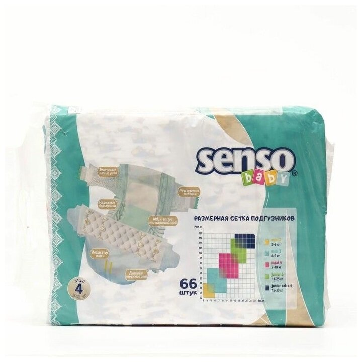 Подгузники Senso Baby Maxi 4 (7-18 кг), 66 шт. - фото №9