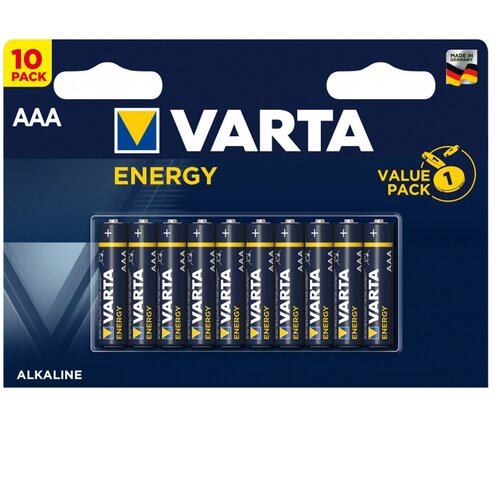 Батарейки VARTA LR03 AAA ENERGY 4103 алкалиновые (щелочные) мизинчиковые, 10шт, 1.5V