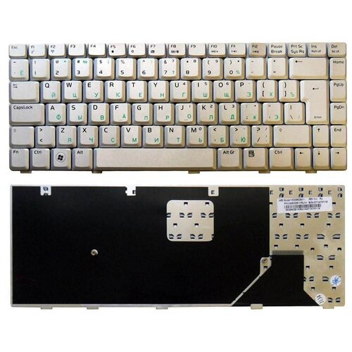 Клавиатура для ноутбука Asus N81A, русская, серебристая